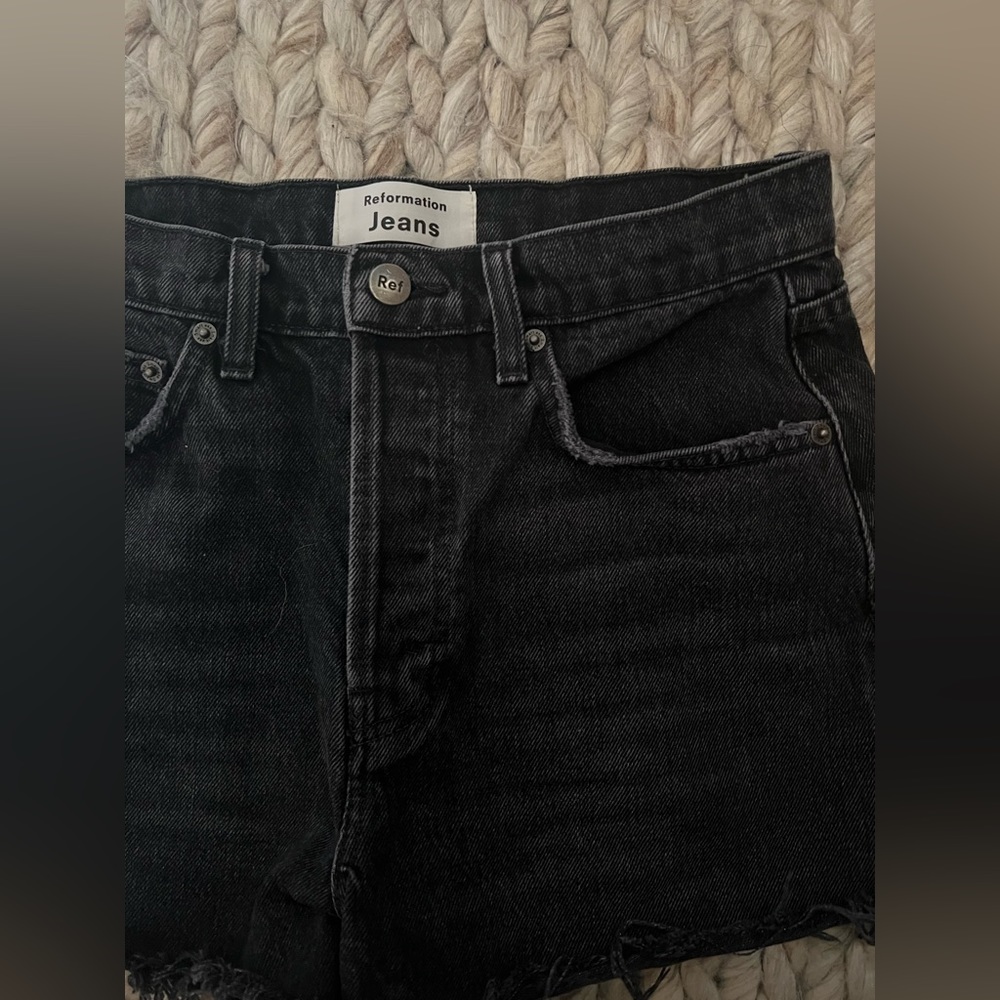 Reformation Dixie High Rise Jean Shorts - Picture 2 of 5